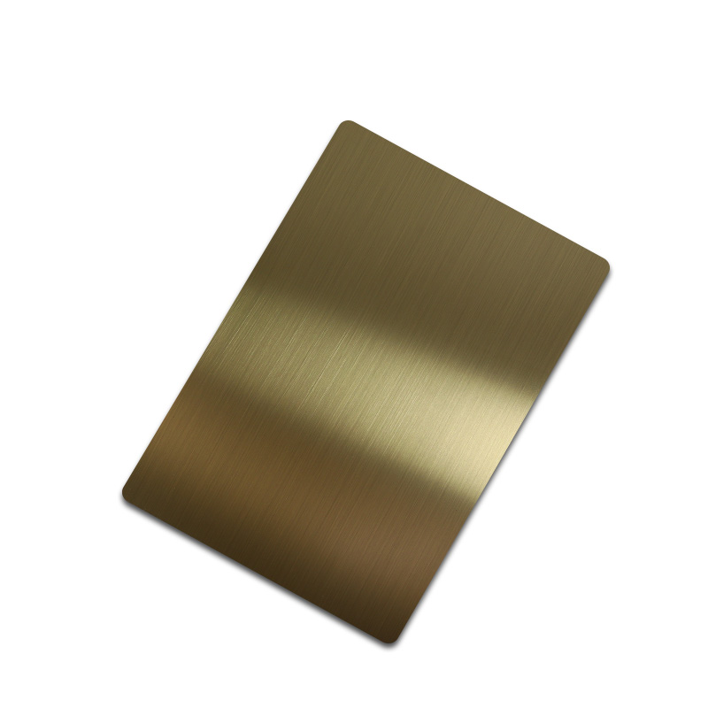 Stainless Steel Hairline Gold Matt AFP Sheet