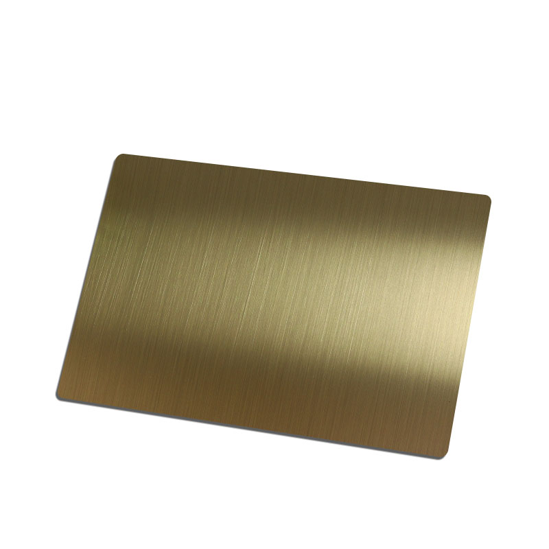 Stainless Steel Hairline Gold Matt AFP Sheet