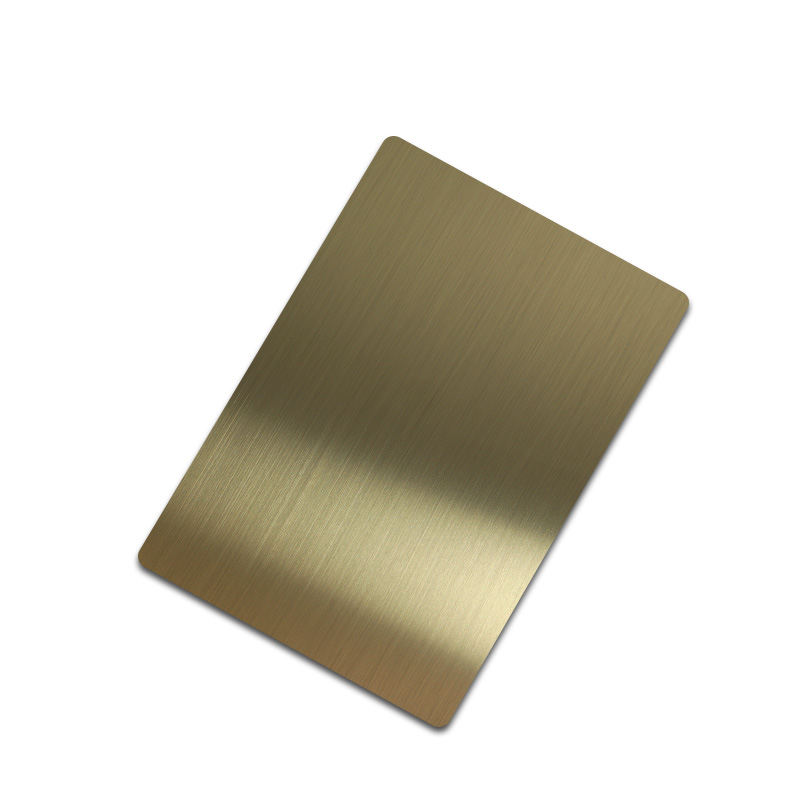 Stainless Steel Hairline Champange Gold Matt AFP Sheet