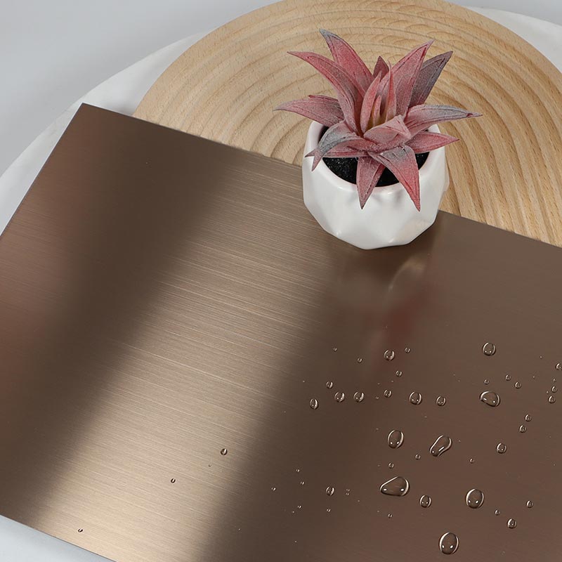 Stainless Steel Hairline Copper Matt Sheet