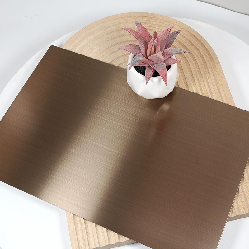 Stainless Steel Hairline Copper Matt Sheet