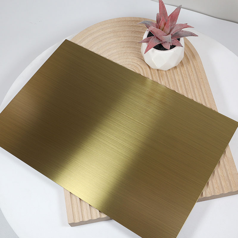 Stainless Steel Hairline K-gold Matt Sheet