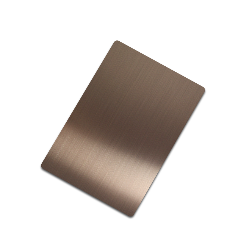 Stainless Steel Hairline Tea Gold Matt Sheet