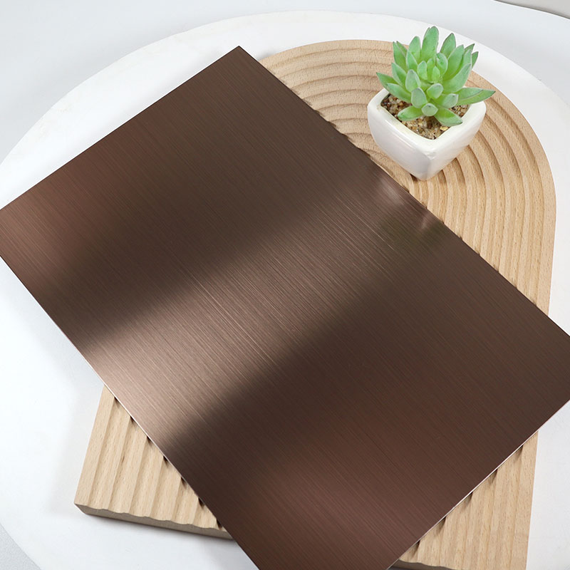 Stainless Steel Hairline Brown Matt Sheet