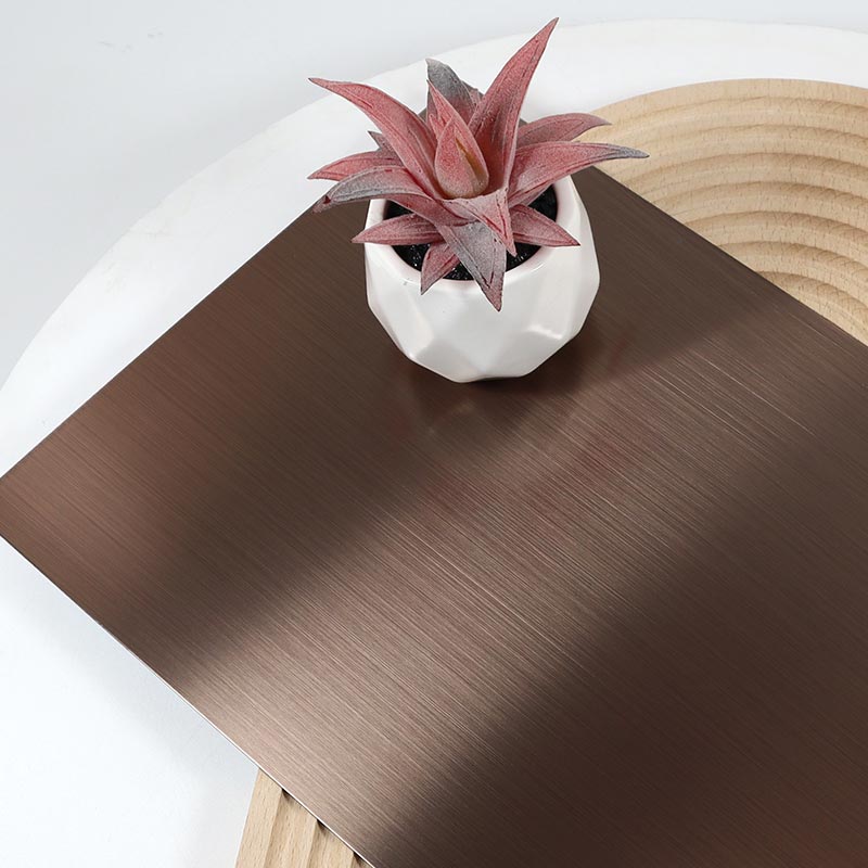 Stainless Steel Hairline Brown Matt Sheet