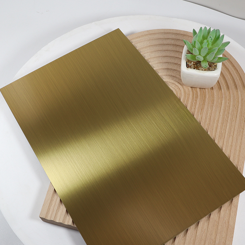 Stainless Steel Hairline Brass Matt Sheet