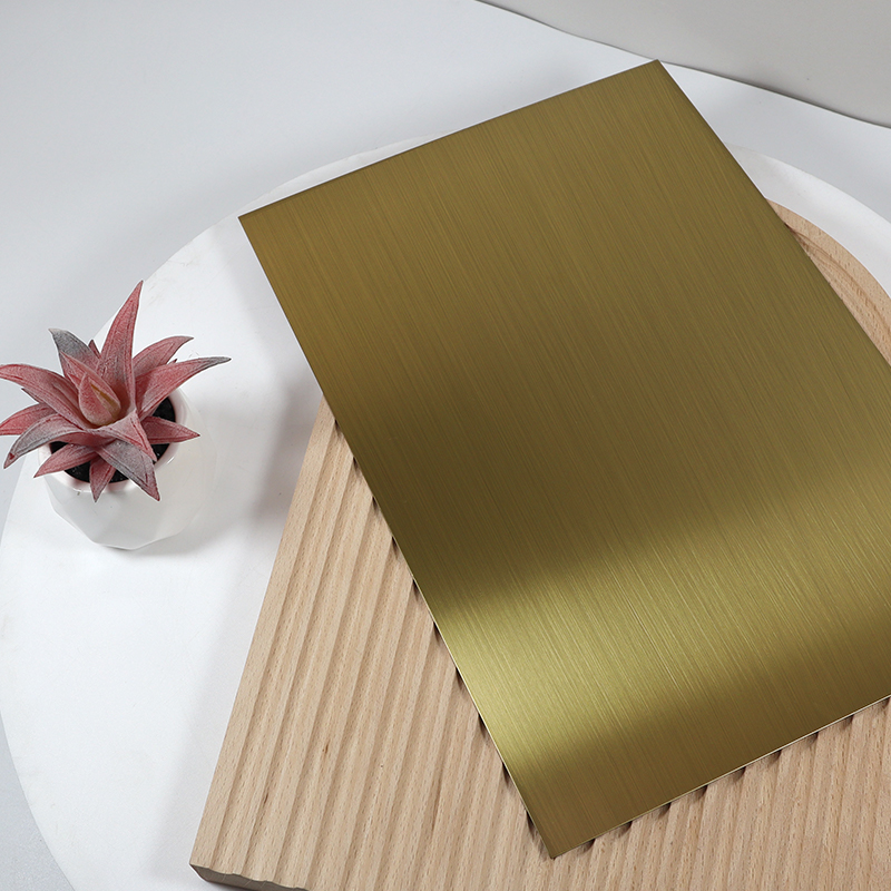 Stainless Steel Hairline Brass Matt Sheet