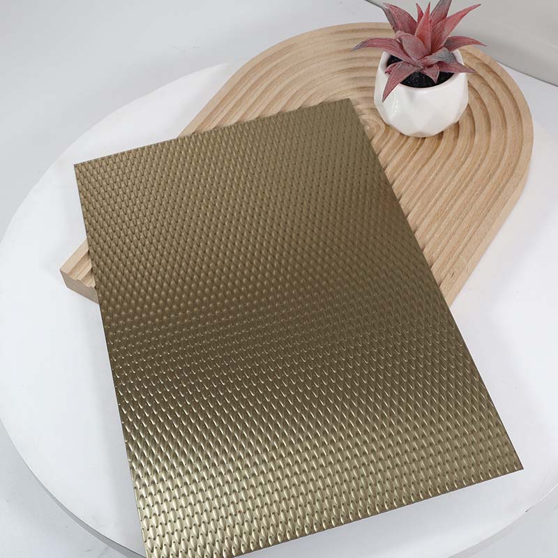 Stainless Steel Hairline Bronze Matt AFP Grain Sheet