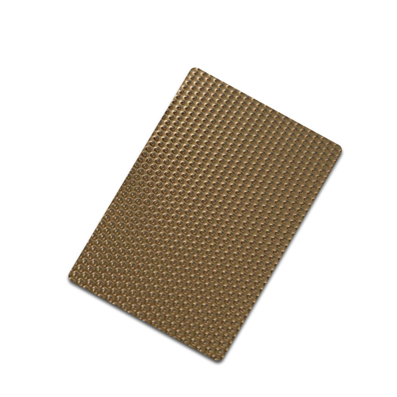 Stainless Steel Hairline Rosegold Shiny AFP Small Dots Sheet