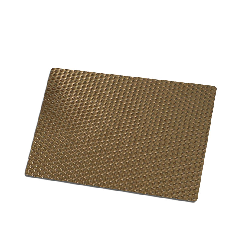 Stainless Steel Hairline Rosegold Shiny AFP Small Dots Sheet