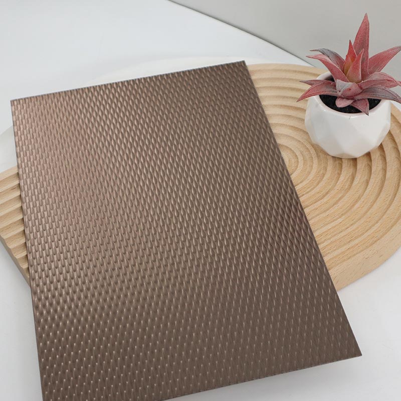 Stainless Steel Hairline Brown Shiny AFP 5WL Sheet