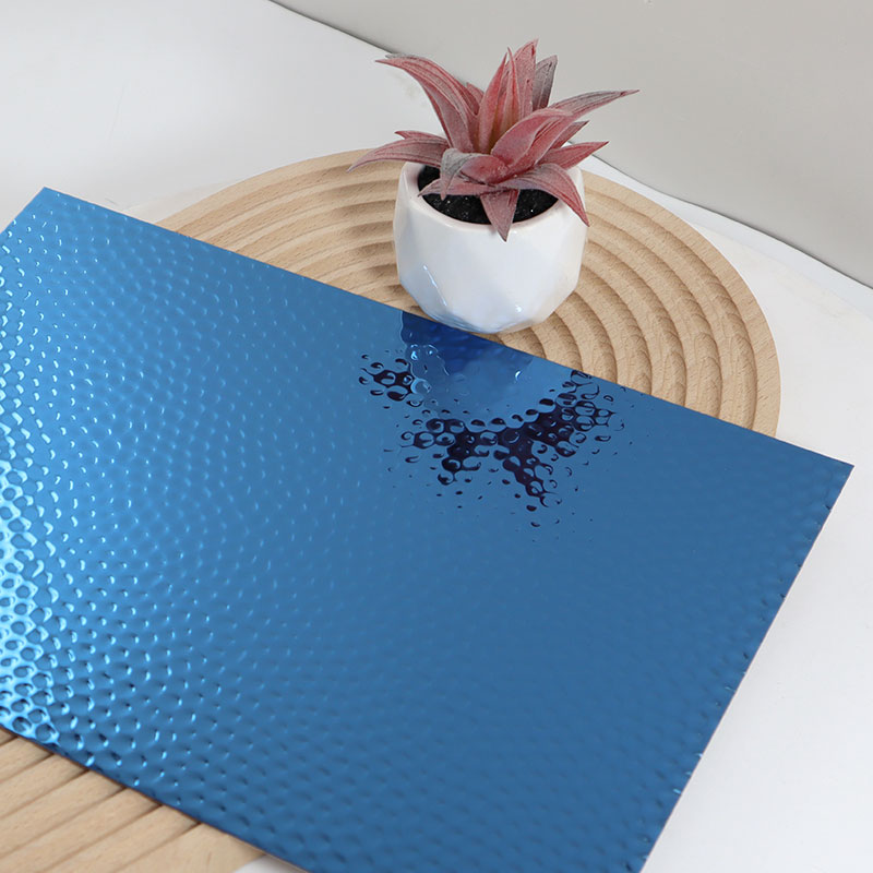 Stainless Steel Mirror Blue Honeycomb-A Sheet