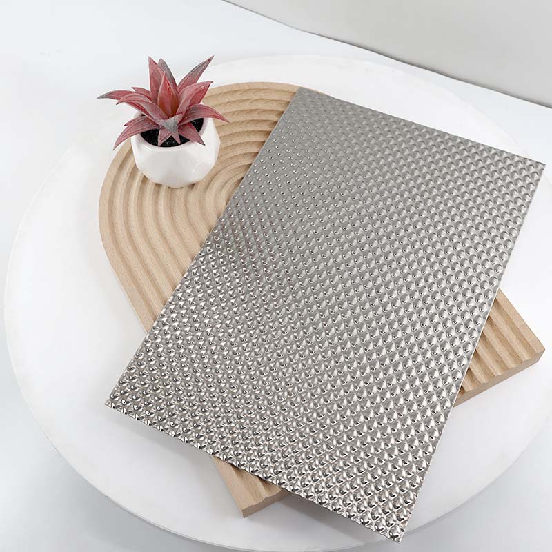 Stainless Steel Embossed Hairline Big Water Beads Sheet