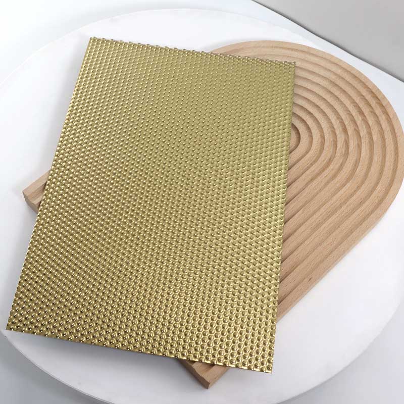 Stainless Steel Mirror Gold Small Dots Sheet