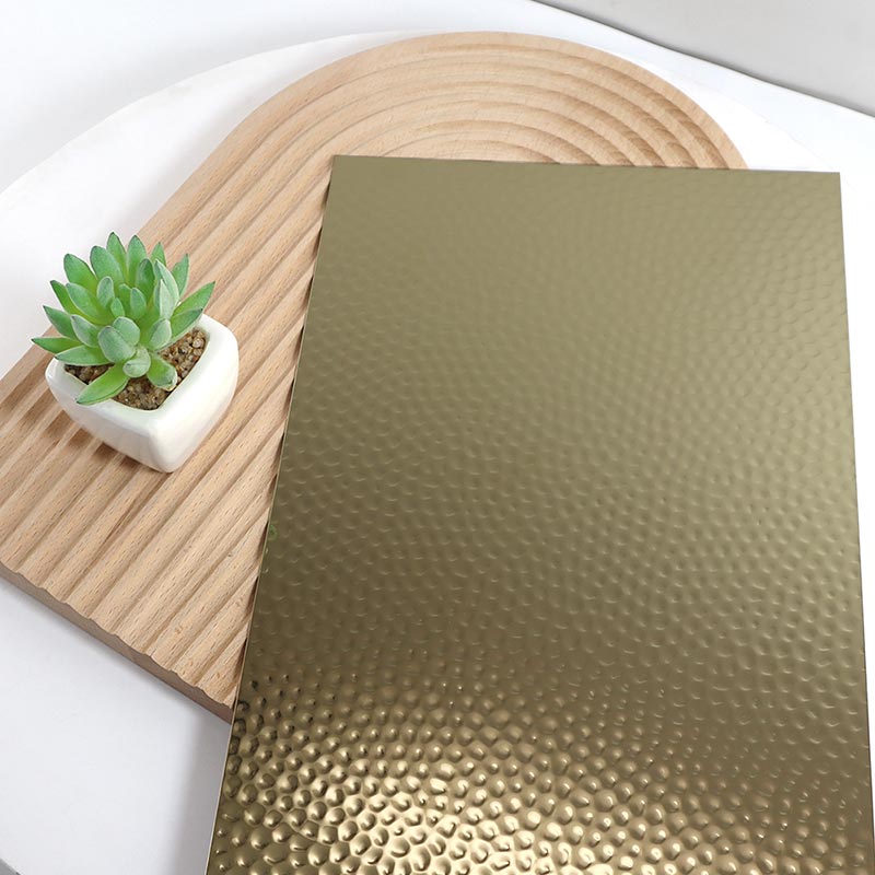 Stainless Steel Mirror Champange Gold Honeycomb-A Sheet