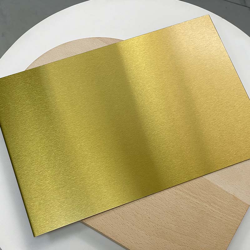 Stainless Steel NO.4 K-gold Shiny AFP Sheet