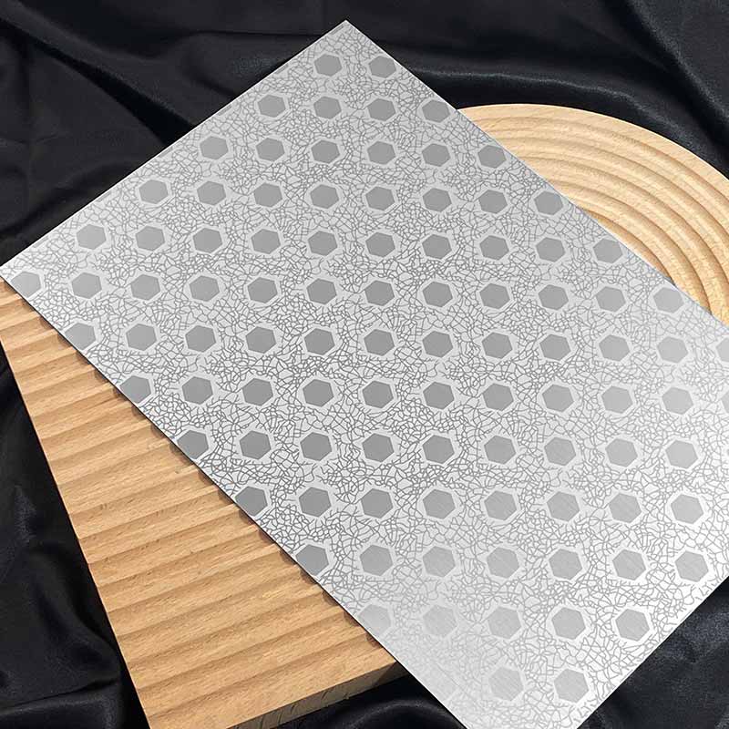 Stainless Steel Hairline Etched Sheet B