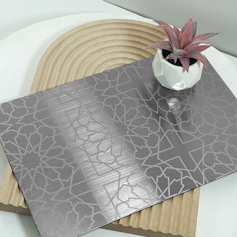 Stainless Steel Hairline Etched Sheet D