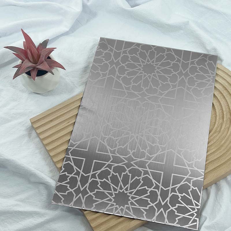 Stainless Steel Hairline Etched Sheet D