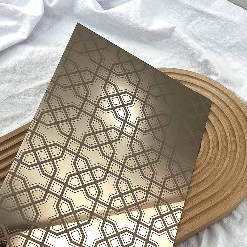 Stainless Steel Mirror Copper Etched Sheet