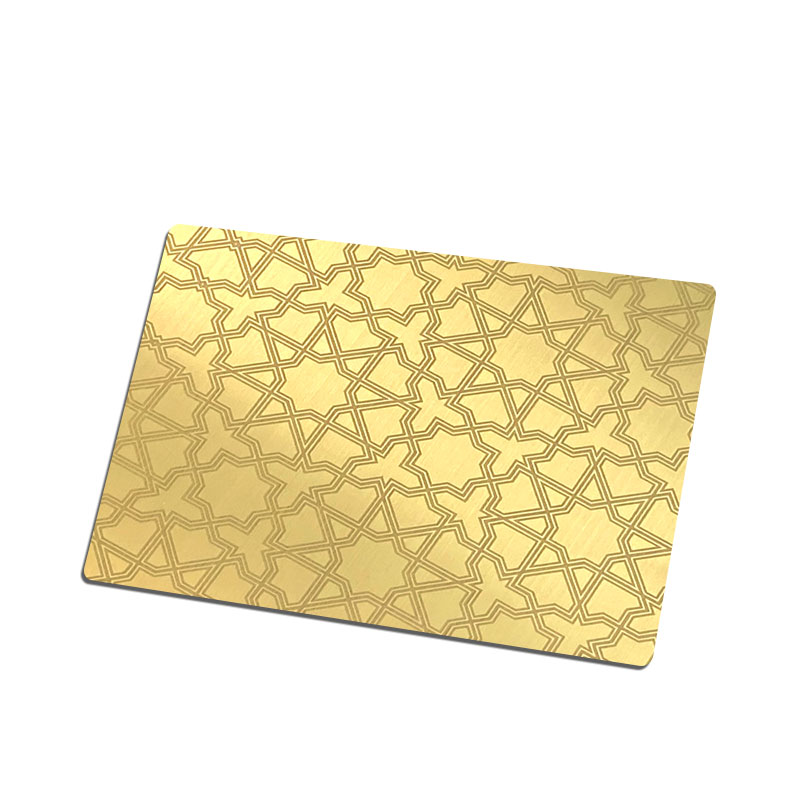 Stainless Steel Hairline Champange Gold Shiny AFP Etched Sheet