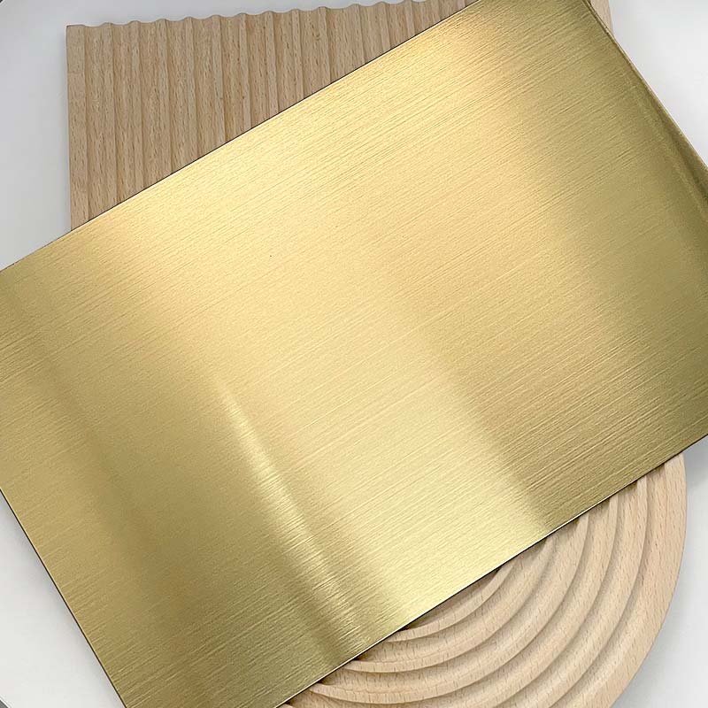 Stainless Steel Hairline Gold Sheet