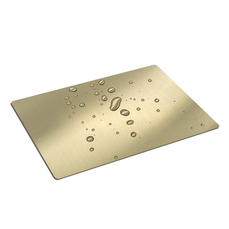 Stainless Steel Hairline Champange Gold Sheet