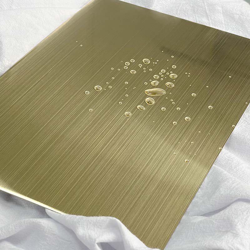 Stainless Steel Hairline Champange Gold Sheet