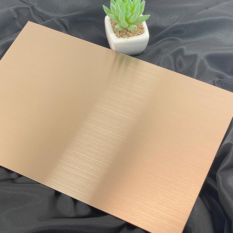 Stainless Steel Rosegold Hairline Sheet