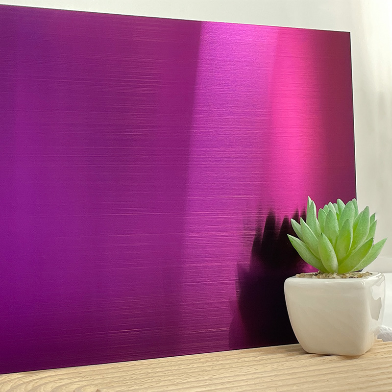 Stainless Steel Hairline Purple Sheet