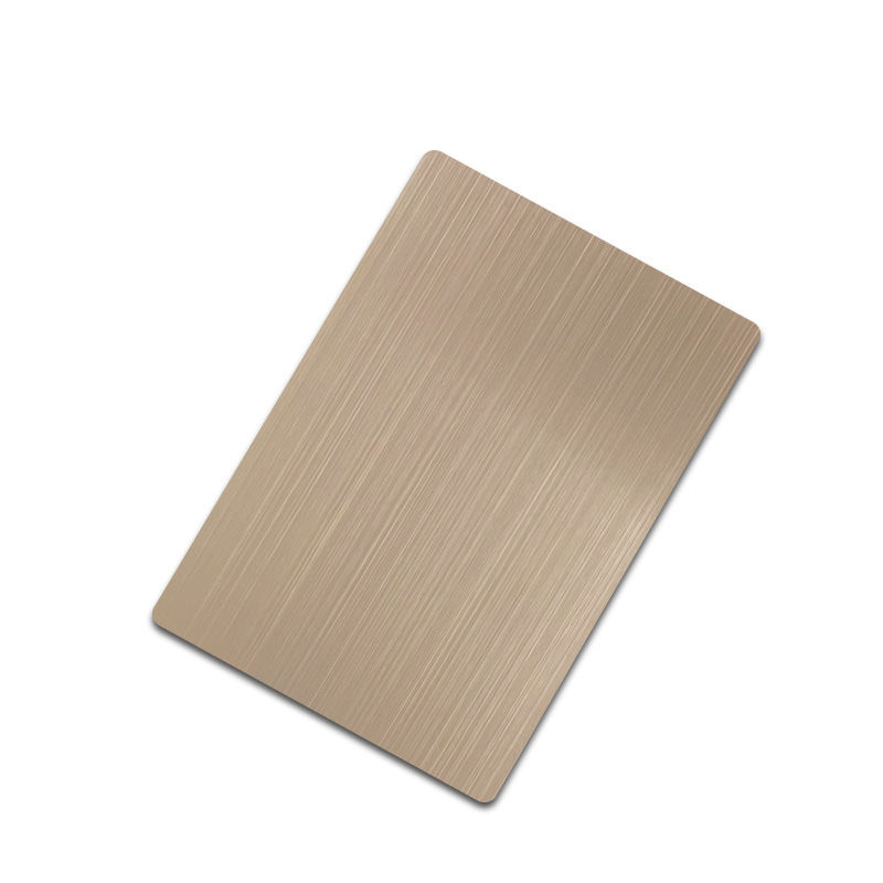 Stainless Steel Hairline Tea Gold Sheet