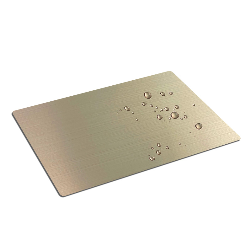 Stainless Steel Hairline Tea Gold Sheet