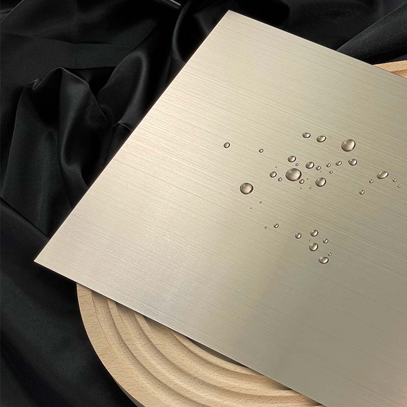 Stainless Steel Hairline Tea Gold Sheet