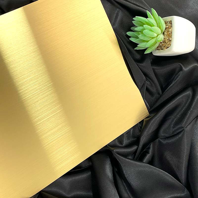 Stainless Steel Hairline Brass Sheet