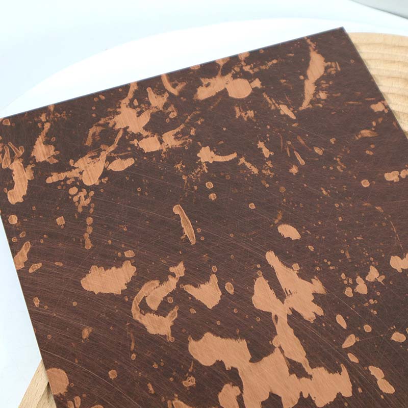 Stainless Steel Archaize Vibration Red Copper-B Sheet