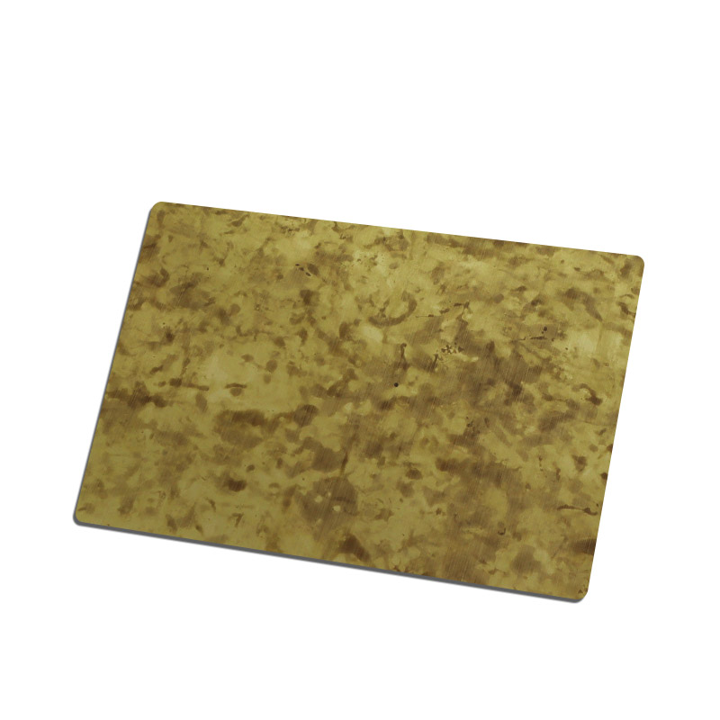 Stainless Steel Archaize Hairline Brass-A Sheet