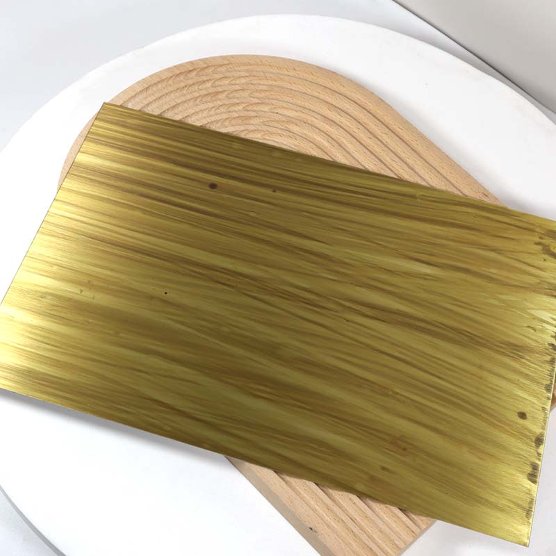 Stainless Steel Archaize Hairline Brass-B Sheet