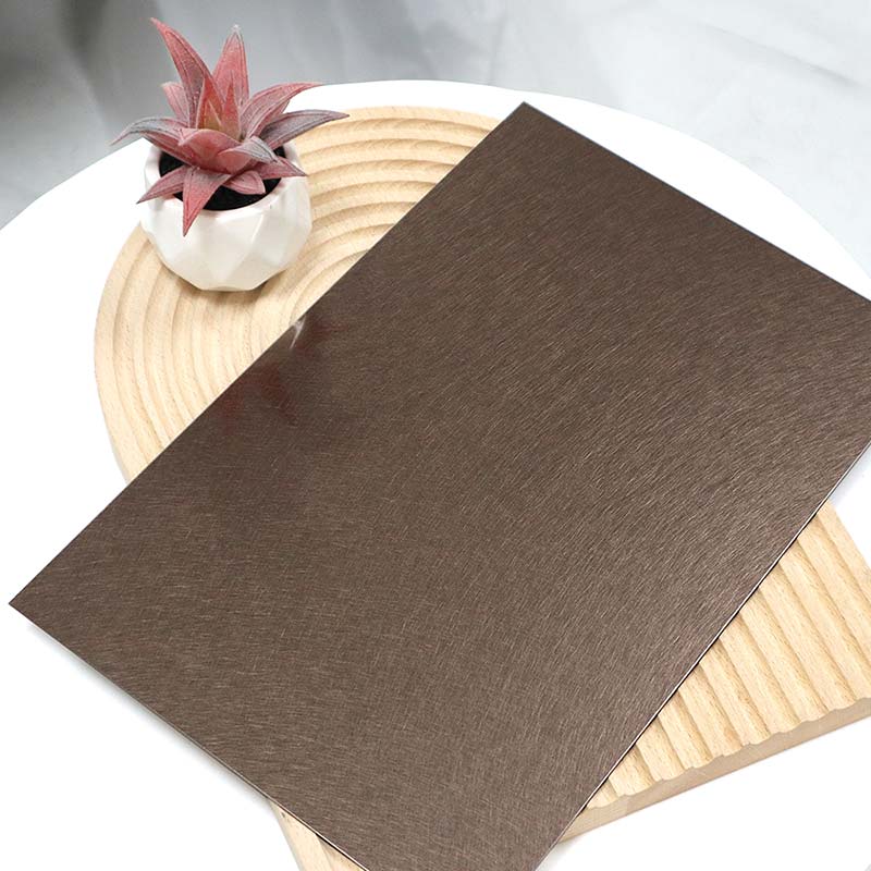 Stainless Steel Vibration Brown Shiny Sheet