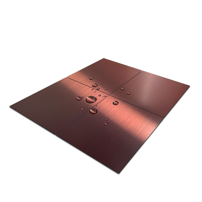 Stainless Steel Hairline Rose Gold AFP Sheet