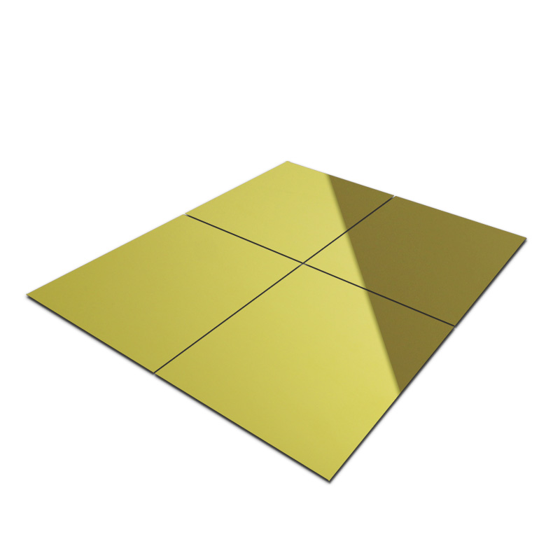 Stainless Steel Mirror Zr-Brass Gold AFP Sheet