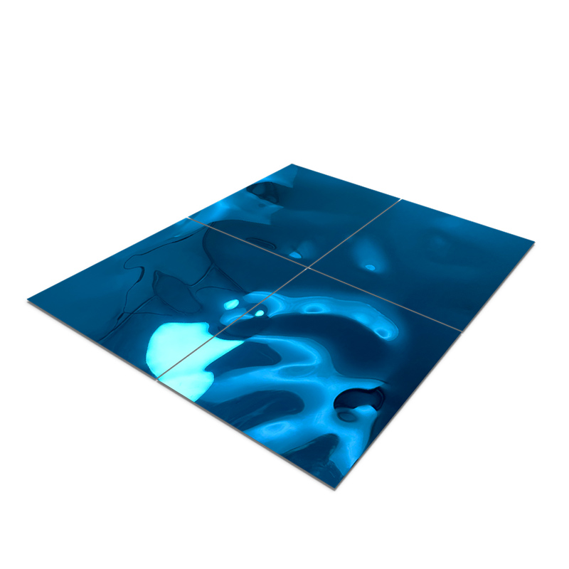 Blue Flow Water Stainless Steel Ripple Sheet