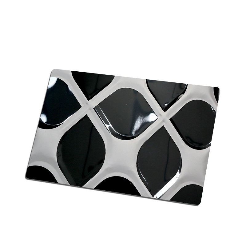 Stainless Steel Double Color Black Ellipse Black Sheet