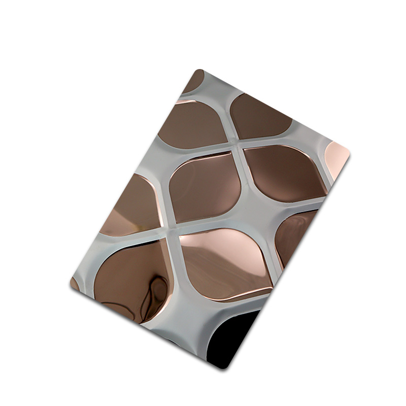 Stainless Steel Double Color Rose Gold Ellipse Sheet