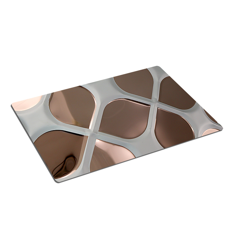 Stainless Steel Double Color Rose Gold Ellipse Sheet