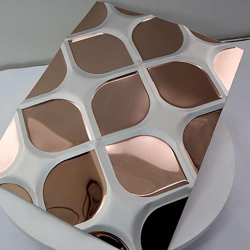 Stainless Steel Double Color Rose Gold Ellipse Sheet