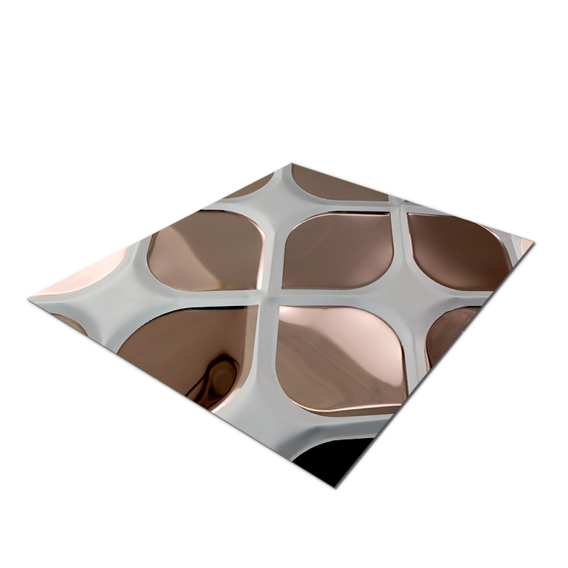 Stainless Steel Double Color Rose Gold Ellipse Sheet