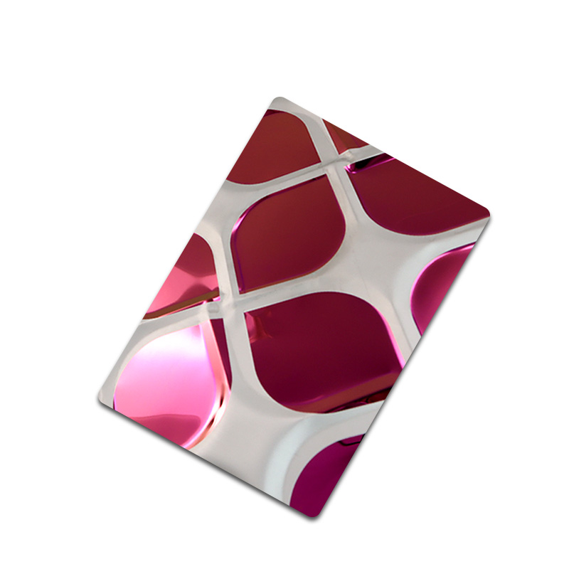 Stainless Steel Double Color Pink Ellipse Sheet