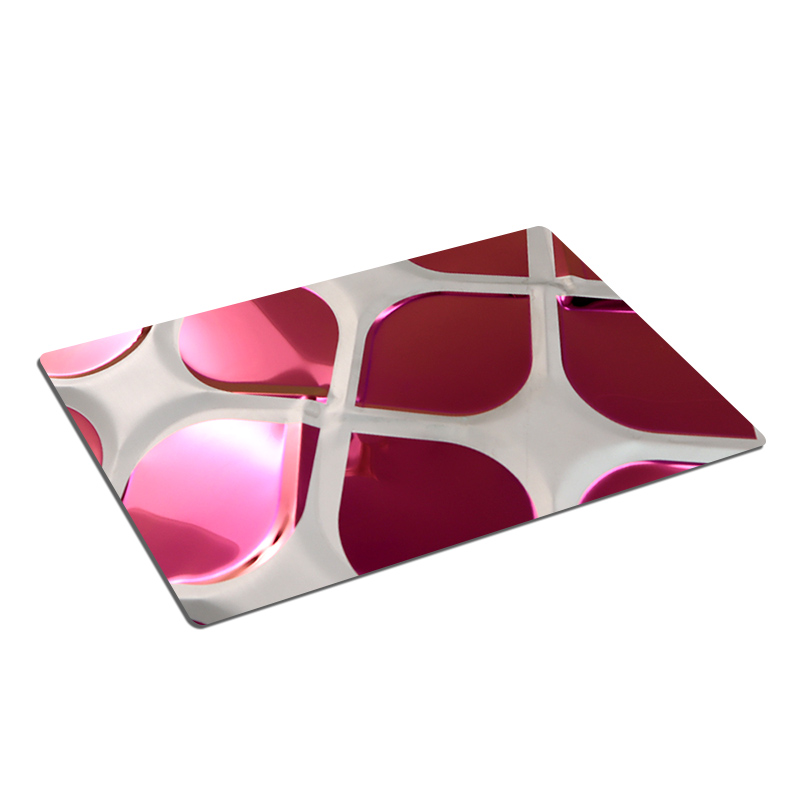 Stainless Steel Double Color Pink Ellipse Sheet