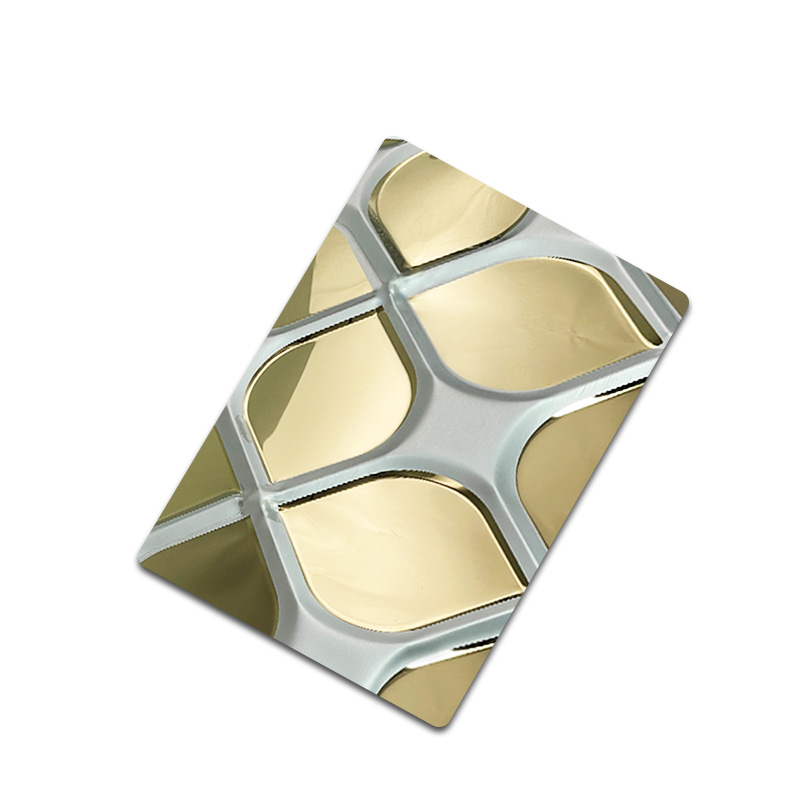 Stainless Steel Double Color Gold Ellipse Sheet