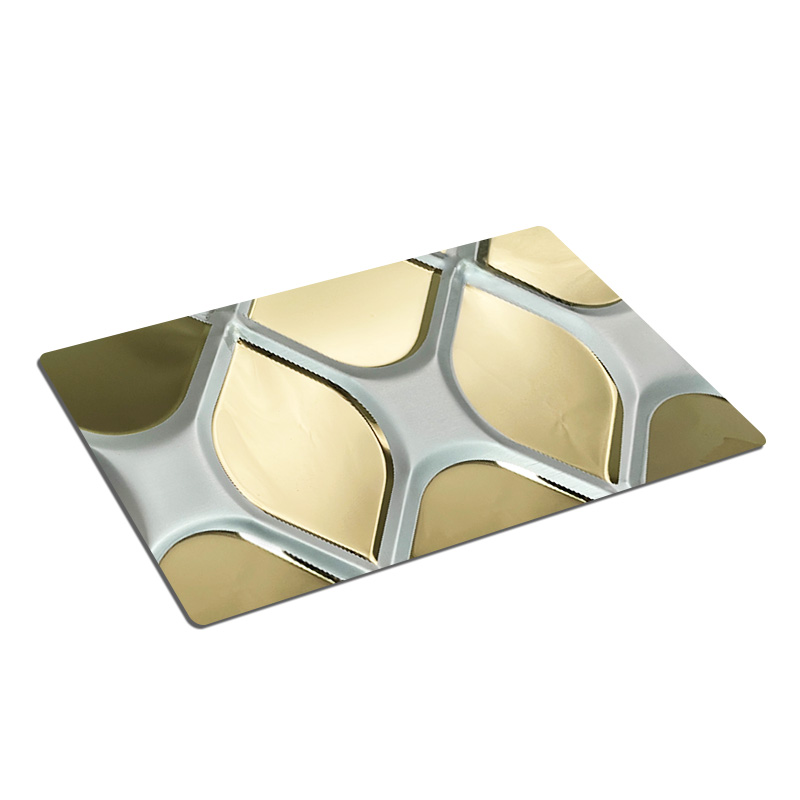 Stainless Steel Double Color Gold Ellipse Sheet